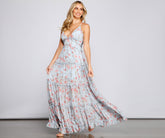 Quinn Formal Floral Ruffled A-Line Dresses